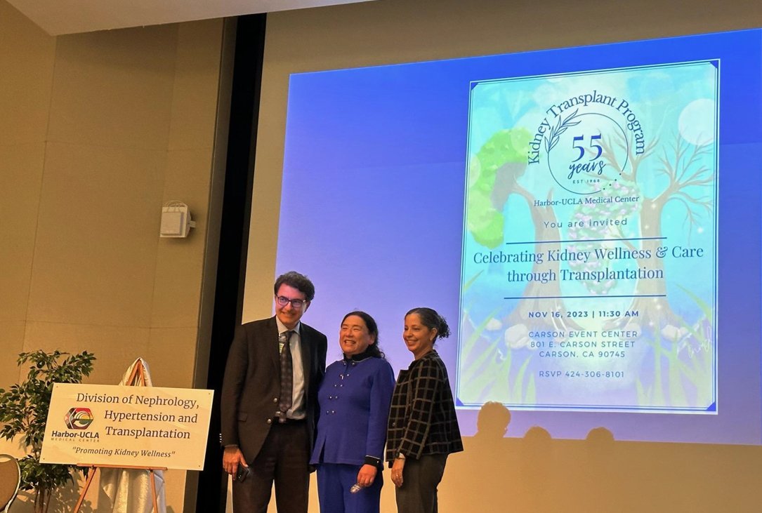 Our new name:
Division of Nephrology, Hypertension and Transplantation
Announced during the memorable 55th Anniversary of Transplant Center @HarborUCLA 11/16/23 
CMO Dr Griselda Gutierrez, Transplnt Director Dr Lilly Barba, Nephrology Chief @kamkalantar
#OurPatients #OurCommunity