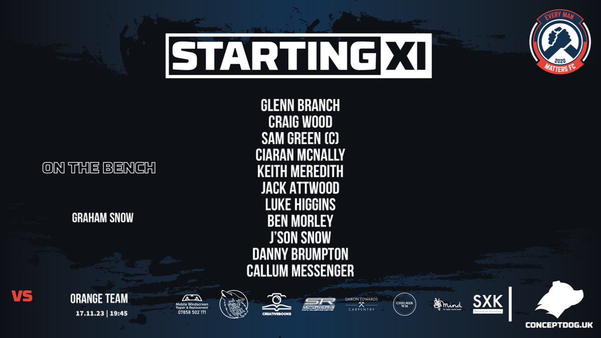 FC_EMM's tweet image. Here is how both of your Every Man Matters FC sides will line up tonight for our in house friendly 💚