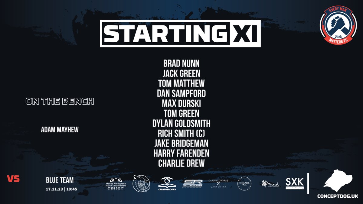 FC_EMM's tweet image. Here is how both of your Every Man Matters FC sides will line up tonight for our in house friendly 💚