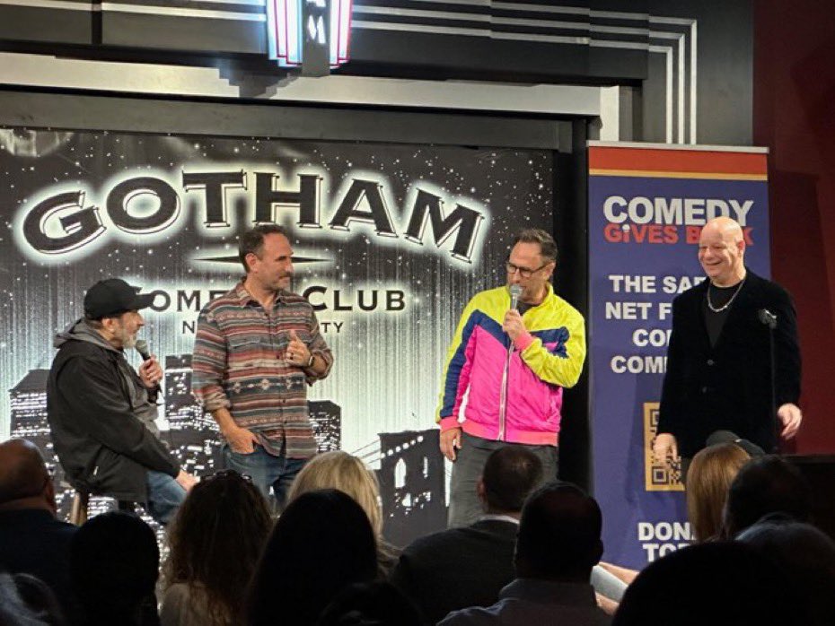 Bumpin mics last week with the best around. @realjeffreyross amd @attell @GothamComedy for @ComedyGivesBack #comedyheaven