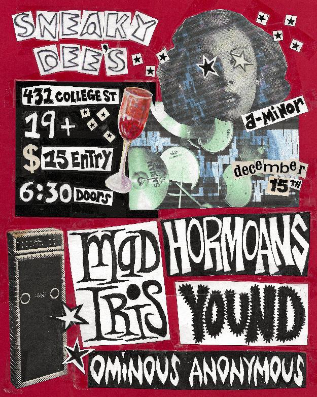 📣  SHOW ANNOUNCEMENT 📣 
FRIDAY, DEC 15TH <a href="/SNEAKY/">Zach Scuderi</a> DEES
w/ Yound, Mad Iris, Ominous Anonymous #punk #DIY