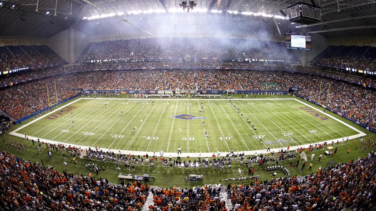American_Conf's tweet photo. Which stadium would have the best  championship atmosphere? 👀

1️⃣ - Yulman Stadium
2️⃣- Alamodome
3️⃣- Gerald J Ford Stadium
4️⃣- Liberty Bowl https://t.co/M6rKzhwMcW