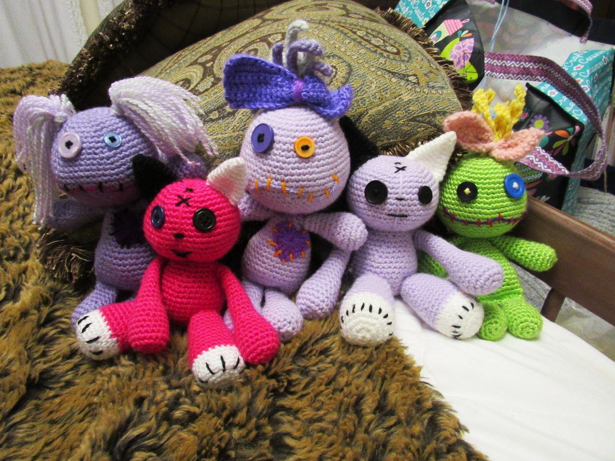 Latest batch of Pain Pals listed now in my Etsy shop.
Shop link is in comments. I'll be making more!
Each one takes about 6 hours to make from start to finish. ☺️ 
#ChronicPain #PainPals #handmade #chronicillness