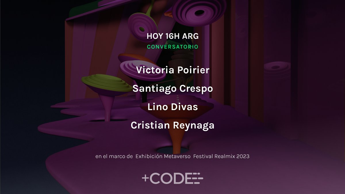 Con los artistas que forman parte de mi curaduría para el Festival RealMix2023 , conversaremos sobre el proceso de sus obras y todo lo que se nos ocurra!

Gracias <a href="/ponio_ponio/">ponio▼</a>, <a href="/linodivas/">lino divas</a> y <a href="/santicopii/">santicopii</a> por sumarse! 

Hoy a las 4pm ARG desde realmix.gov.co