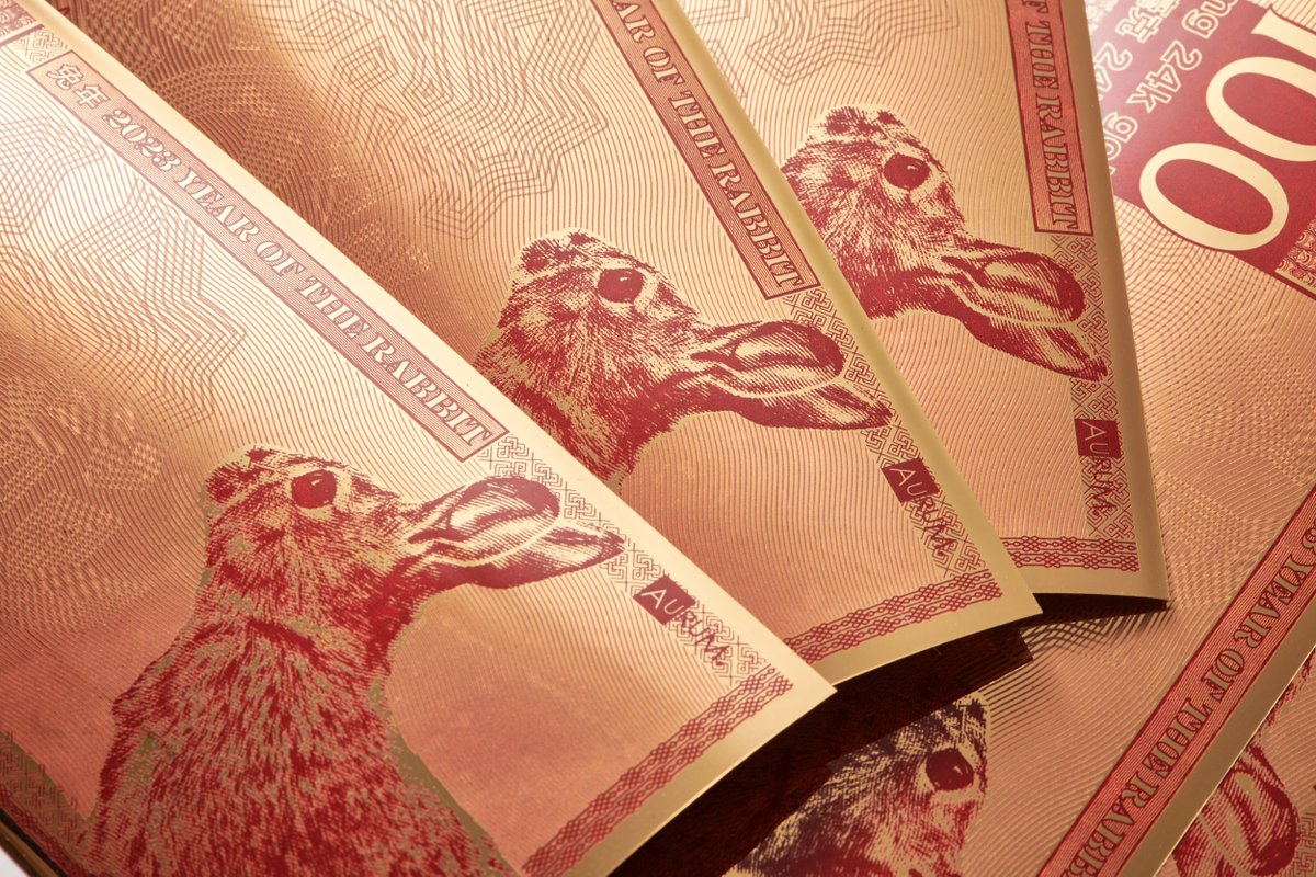A Limited Edition Masterpiece ✨

Our Lunar New Year series continues with the Year of the Rabbit Gold Aurum® Bill for 2023. 

Check out all of our stunning designs: bit.ly/3WmHcMF

#gold #aurum #aurumgoldbill #goldbill #investment #investingold