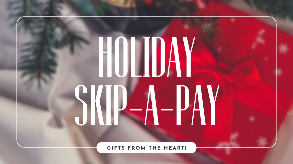 With MCUs Holiday Skip-A-Pay program, you can choose to skip your November or December loan payment and have extra funds to spend on your loved ones. Let us assist you in keeping more money in your pocket during this special time of year.
offers.memcu.com/skip-a-pay