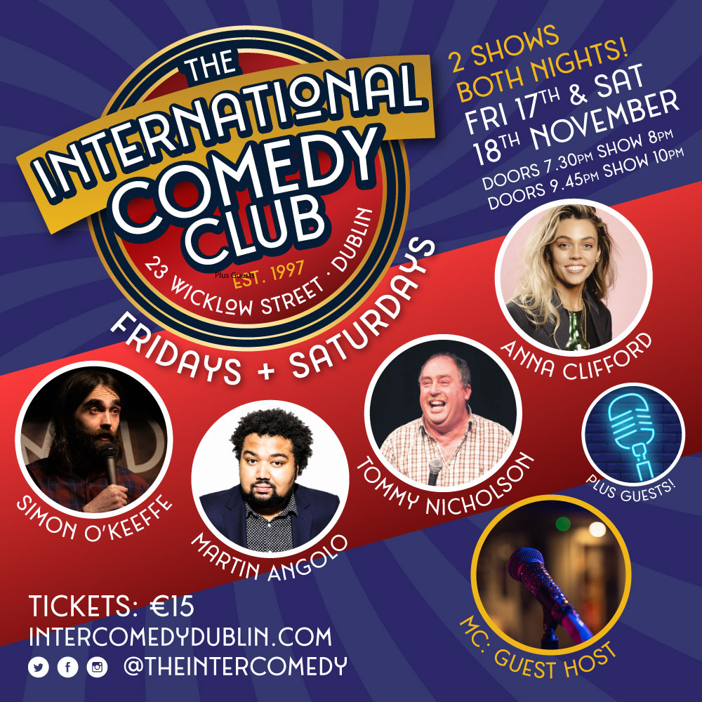 theintercomedy's tweet image. Both 8pm shows sold out already for @thesimonokeeffe @MartinAngolo and more this weekend
intercomedydublin.com for tickets