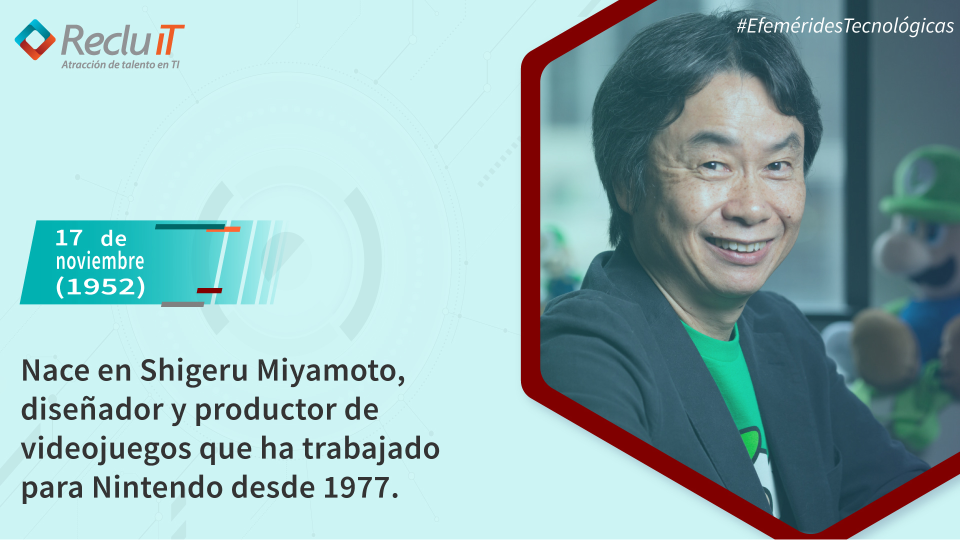 Shigeru Miyamoto, diseñador y productor de videojuegos.