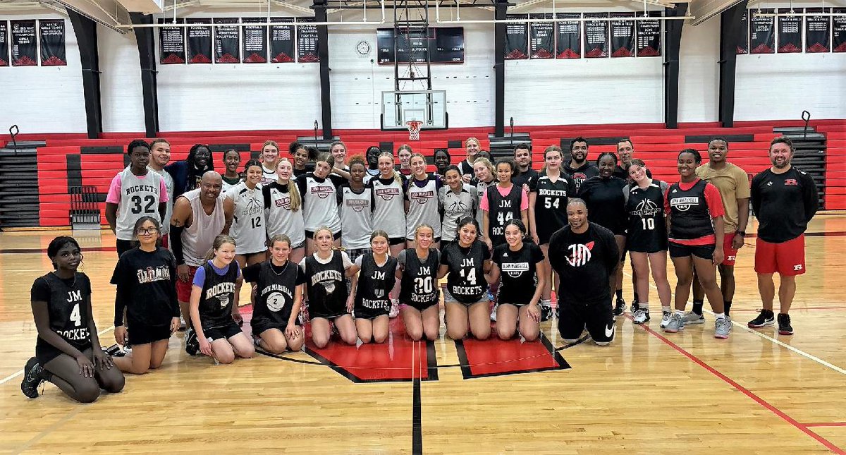 Our first week of practice is going great! We even had some JM faculty  stop in to scrimmage. These guys definitely made us tougher! 🚀 #WeOverMe <a href="/JMHSRockets/">John Marshall High School</a>