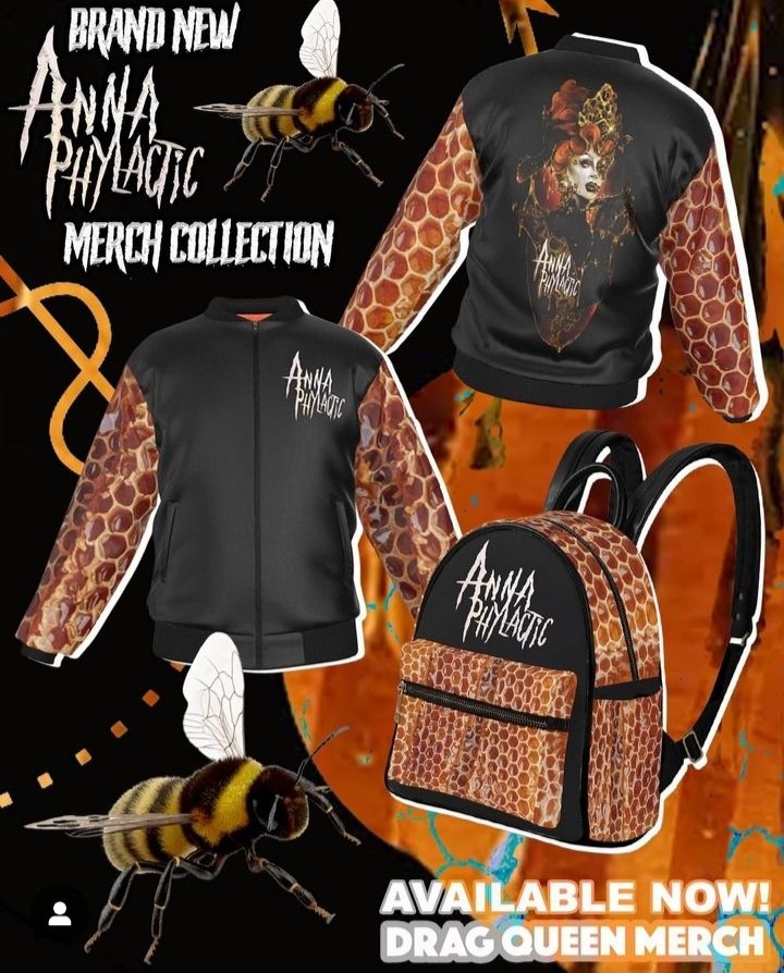 Annaphylactic's tweet photo. Seems like a good day to do a merch drop honey!You won't beelieve it!Teamed up with @dragqueenmerch and @bibartis 🖤🧡🐝
Innit noice?!
https://t.co/8xB3ART8Ji https://t.co/jt46j6iUZr