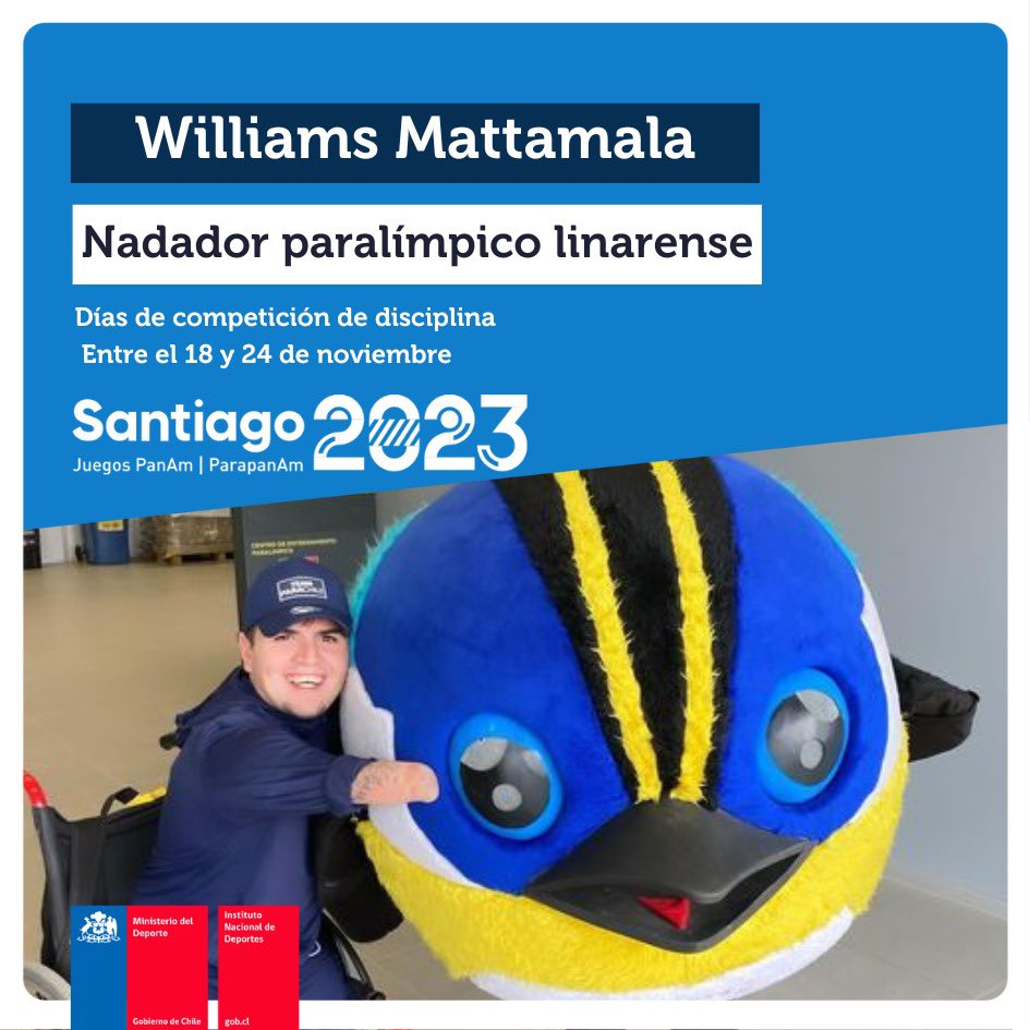 MindepMaule's tweet photo. 🇨🇱🏊💪 Nuestro representante maulino en los Juegos Parapanamericanos de Santiago 2023 de la para natación.
✅ Williams Mattamala (Linares)
#Mindep #IND #Maule #Talca #Santiago2023 #JuegosParapanamericanos https://t.co/7EAcmDs0Z8