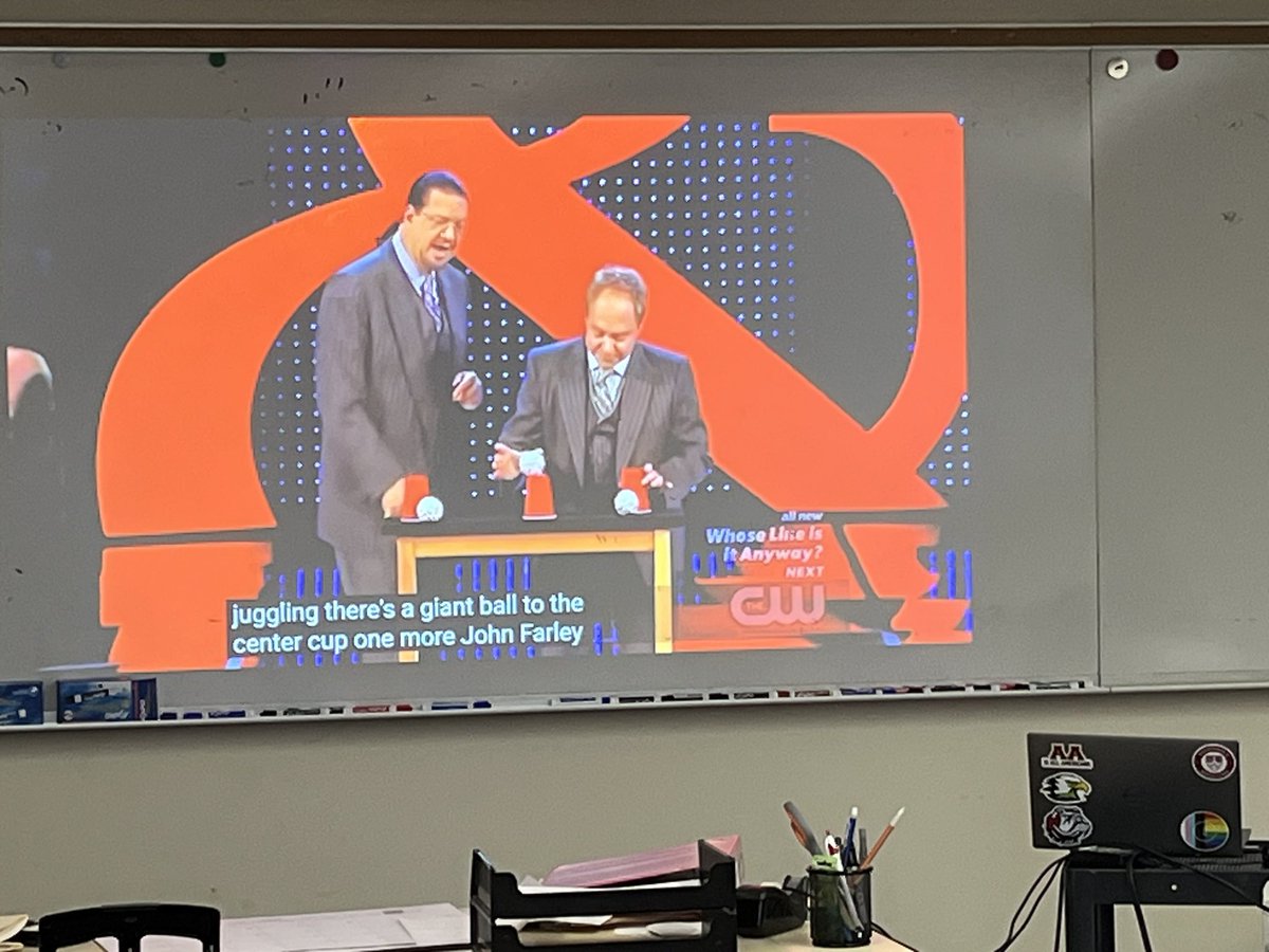 hbkhoo's tweet photo. Special thanks to our guest lecturers today, @pennjillette and @MrTeller.  We learned the second fundamental theorem of calculus is the same whether we can see inside or not, just like the cups and balls. https://t.co/PmIE9i2KiJ