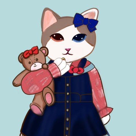 娘さんが数日かけて描いてくれたキャットキティ。ありがとうありがとう #新しいプロフィール画像