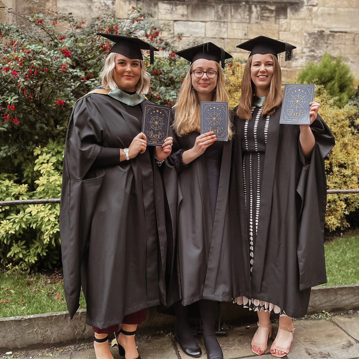 BitterleafBooks's tweet photo. It's an end of an era for the Bitterleaf team... 🎓 

We are now officially MA graduates and have come to the end of our time in York. While we may be scattered around the country for now, we definitely have no plans to stop doing what we're doing! https://t.co/Yld5PFQFev