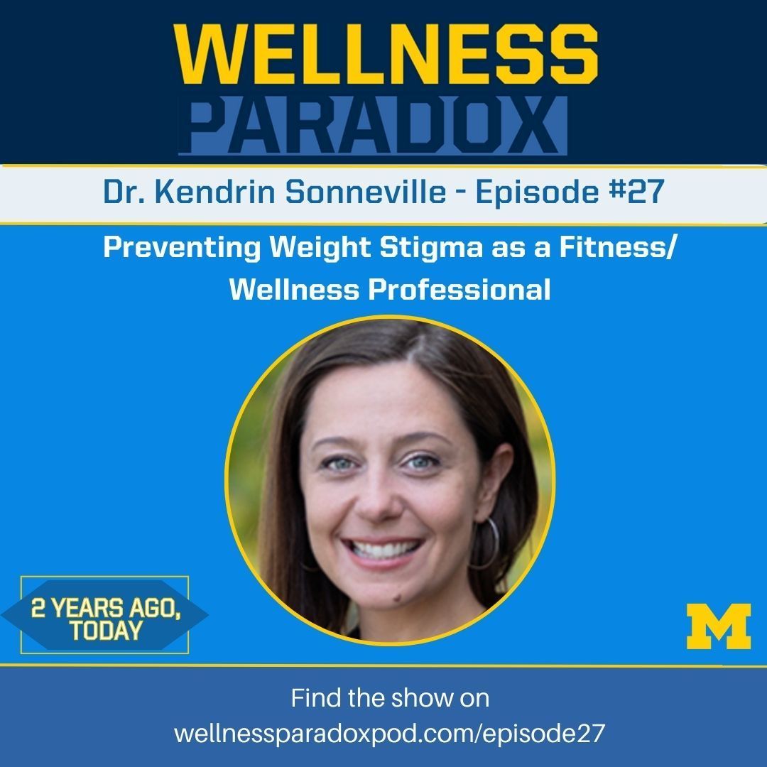 2 years ago today, episode #27 dropped! Check out the thread for a teaser clip 🔽 

<a href="/kendrinrae/">Kendrin Sonneville, ScD, RD</a> <a href="/umichsph/">University of Michigan School of Public Health</a>

#weightstigma #health #wellness #fitness #bodypositivity