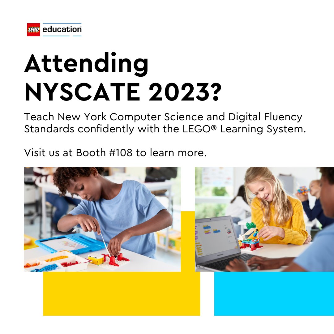 Attending #NYSCATE23? Visit us at Booth #108 to experience hands-on STEAM lessons aligned to New York Computer Science and Digital Fluency Standards.