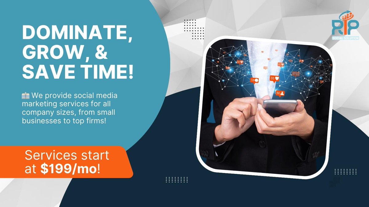 ✨ Dominate your marketplace, save time, and grow your business with RTP Social Solution's top-notch social media management and marketing services. 🚀🔝 

#ReachMoreCustomers 
#GrowYourBusiness 
#SocialMediaMarketingSolutions
