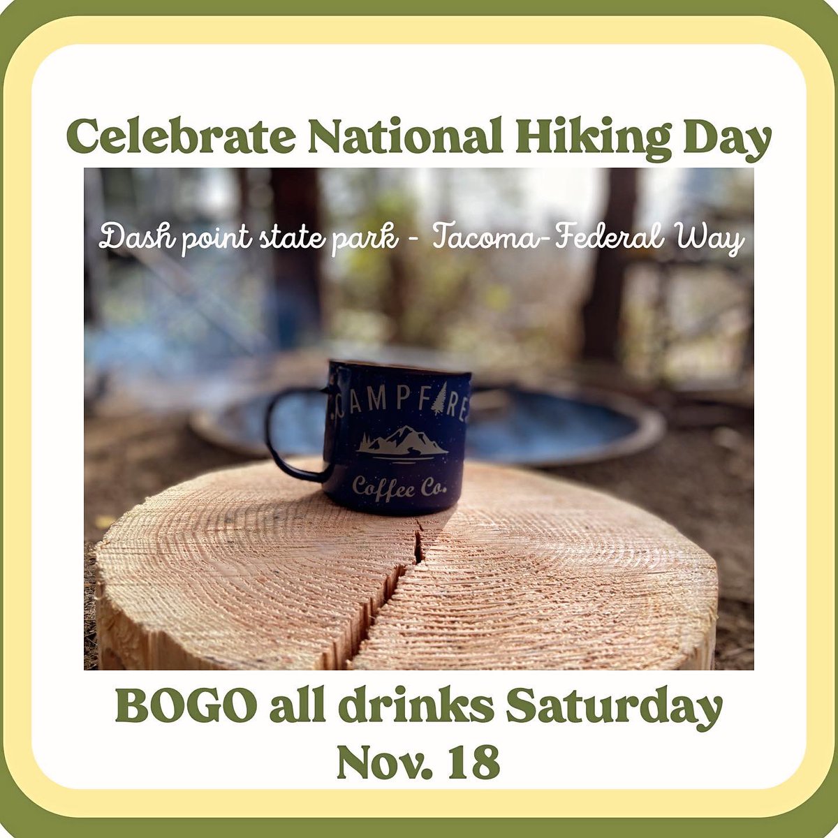 #NationalHikingDay !!! Come get BOGO!! And celebrate with an epic local hike.