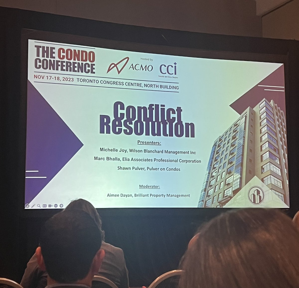 Super happy to attend The Condo Conference 2023 with <a href="/CMRAOn/">CMRAO</a> pleasantly surprised to find two @humbercollege faculty on the panel. Great session <a href="/marcbhalla/">Marc Bhalla</a> and Michelle Joy!