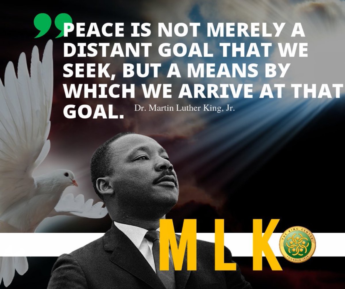 TheKingCenter's tweet photo. Today is #WorldPeaceDay. At the core of The King Center’s work is #MLK's nonviolent philosophy and methodology. We believe that, with Kingian Nonviolence, we can achieve our vision: the Beloved Community, where injustice ceases and #love prevails. #Peace #Justice #Nonviolence https://t.co/LJlwAsPniG