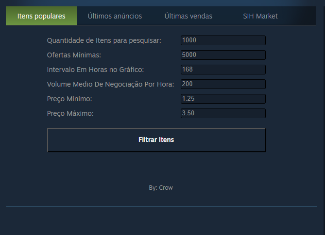 3corvosss's tweet photo. Criei uma extensão que faz Webscrapping na Steam a partir de um filtro mais detalhado no lugar de itens populares, o interessante disso é que como há injeção de JS no client da própria Steam, não tenho problema de CORS e não preciso recorrer a backend (A primeira versão era) https://t.co/wN63qd5gPT