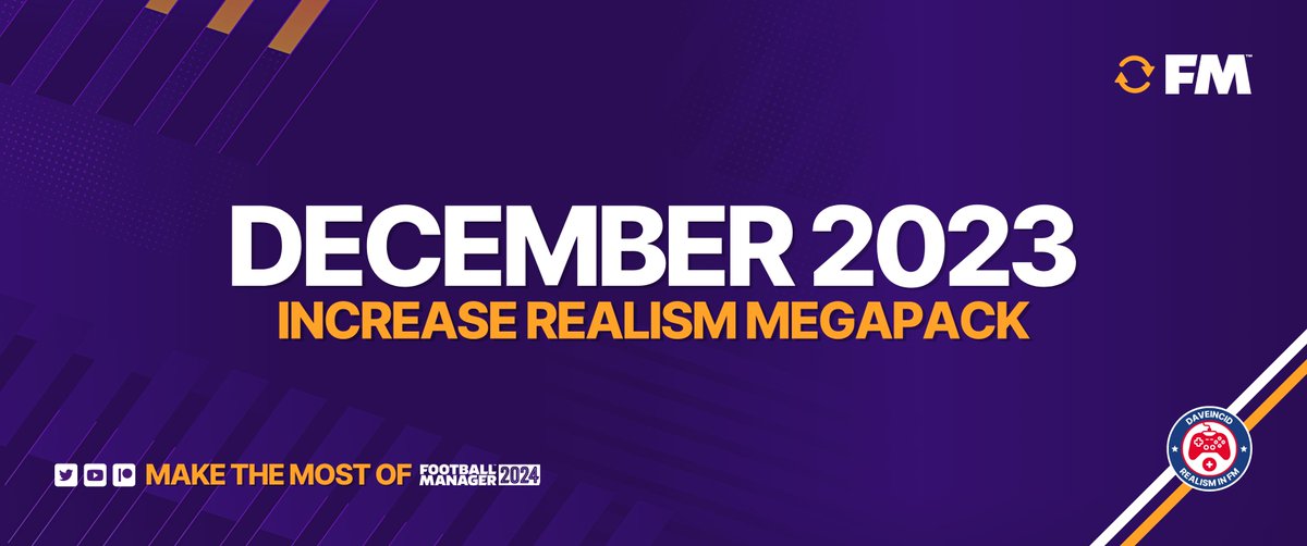 daveincid's tweet image. 🔥#FM24 "Increase Realism"-Megapack #DECEMBER #BETA is released on #Patreon 🔥
✅Improved squad rotation &amp;amp; AI squad building
✅Realistic injuries
✅Finances fix german clubs
✅Realistic youth ratings &amp;amp; much more!
🏁No more changes until public release
🔗patreon.com/posts/93061843