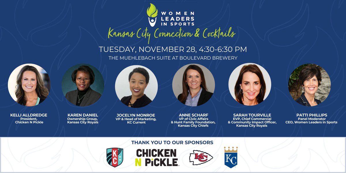 Calling all Kansas City Women Leaders! Join us for an evening of connection and leadership insights over cocktails at Boulevard Brewery. Expand your network and hear from local women leaders in sports.

Limited availability, register today ➡️ ow.ly/OPCa50Q2JiC