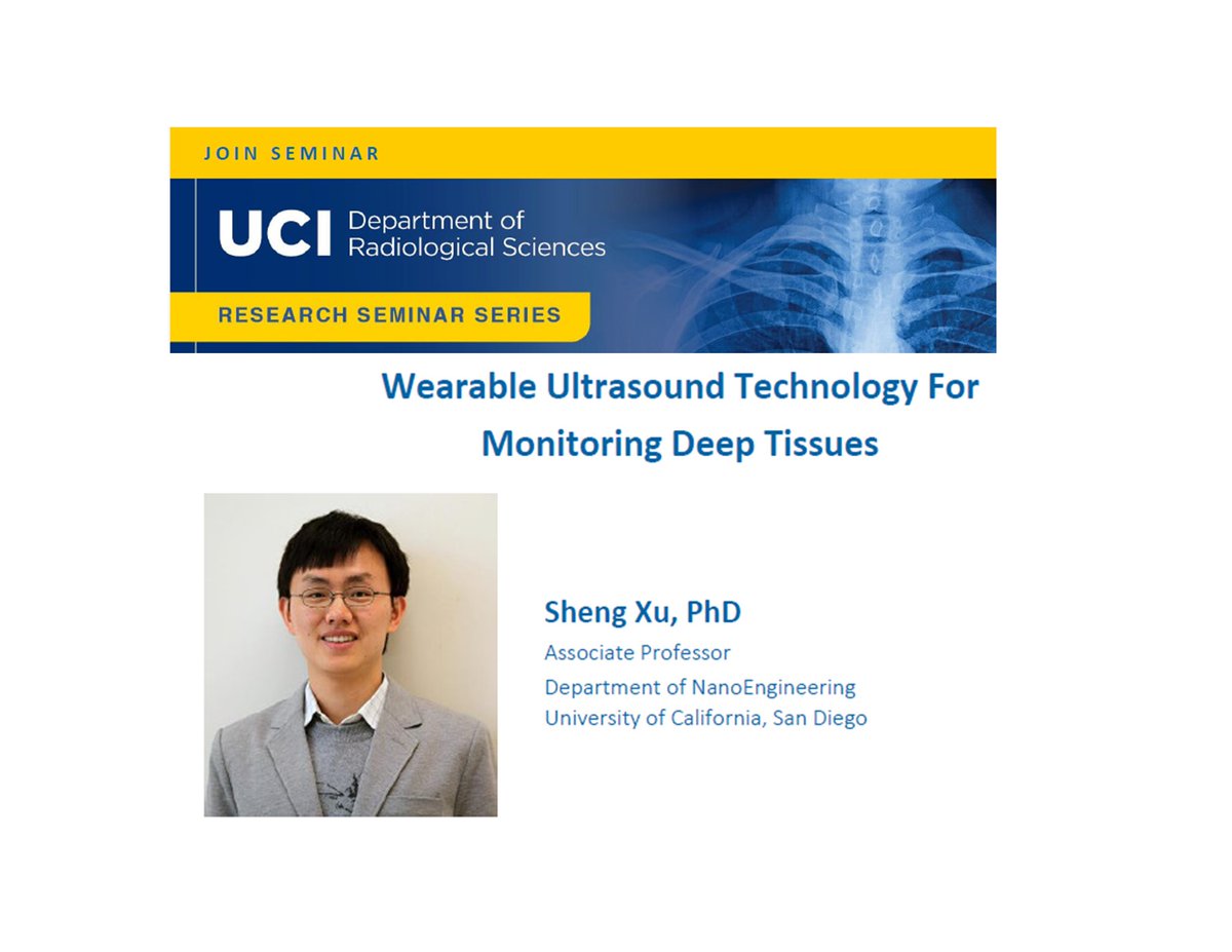 Save the Date: Wednesday, 11/22/2023 

Dr. Sheng Xu will be our next presenter for our Research Seminar Series.

For more information on the event, please contact: cnguy@hs.uci.edu

#UCIRadiology #Radiology #Seminar <a href="/UCIradres/">UCI Radiology Residency</a> <a href="/UCI_Neurorads/">UCI Neuroradiology</a>