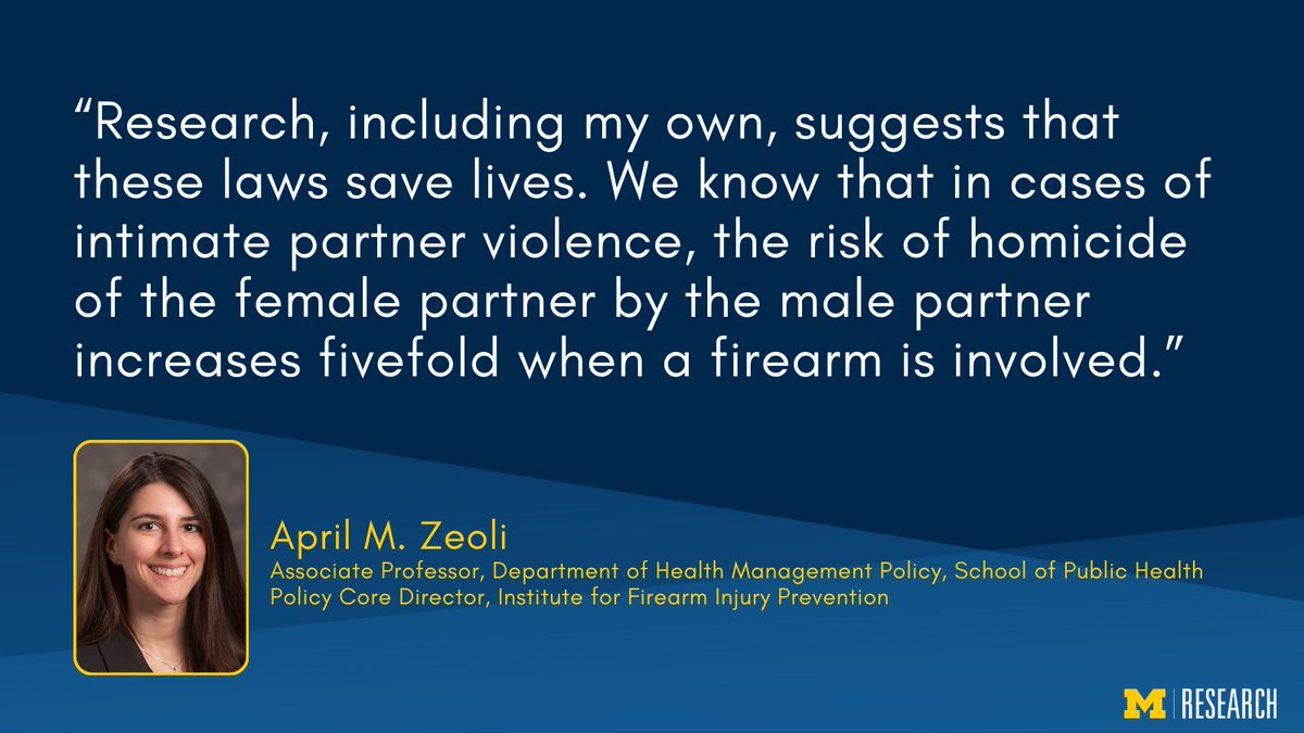 Michigan Research (@umichresearch) on Twitter photo .<a href="/UMich/">University of Michigan</a> Institute for Firearm Injury Prevention researcher <a href="/AprilZeoli/">April Zeoli, PhD</a> answered questions on the recent constitutional challenge to a federal law that strips gun ownership rights from people under domestic violence protection orders. myumi.ch/QqjwV .<a href="/UMich/">University of Michigan</a> Institute for Firearm Injury Prevention researcher <a href="/AprilZeoli/">April Zeoli, PhD</a> answered questions on the recent constitutional challenge to a federal law that strips gun ownership rights from people under domestic violence protection orders. myumi.ch/QqjwV