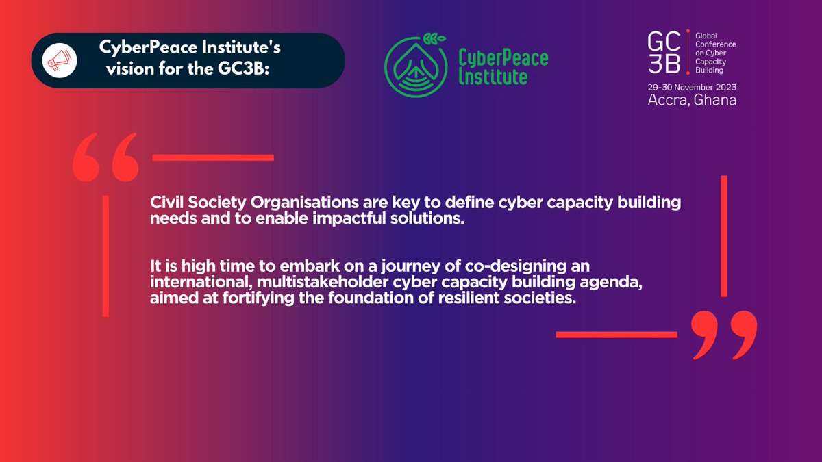 Global Conference on Cyber Capacity Building -GC3B tweet media