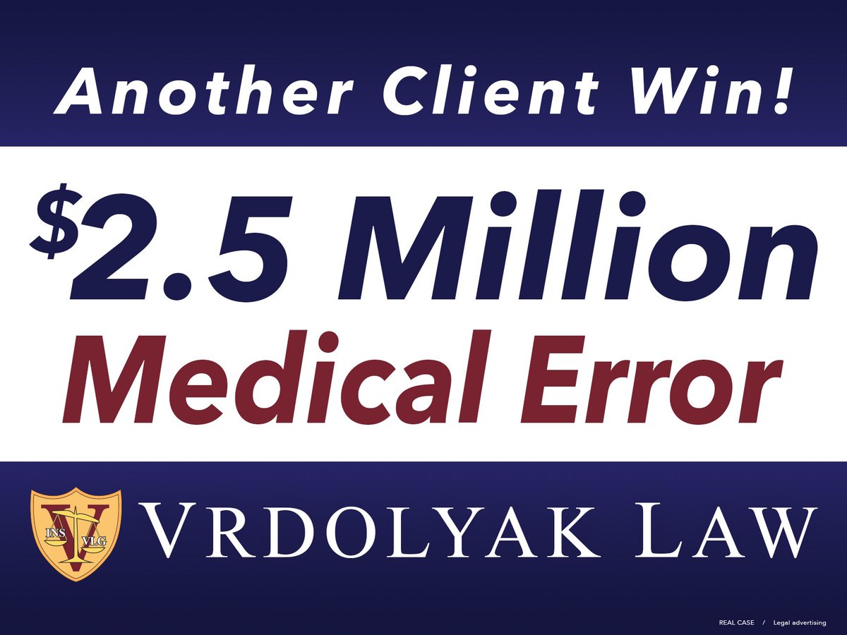 VrdolyakLaw's tweet image. Another win for our clients! #medicalerror #MedicalMalpractice
