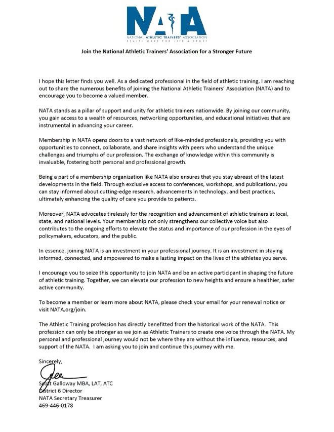 Mike Hopper, MS, LAT, ATC (@mnhopper1s) on Twitter photo As <a href="/D6Director/">D6 Director - Scott Galloway</a> says, in order for us to move forward, we must do it together! #beNATA 14/14. As <a href="/D6Director/">D6 Director - Scott Galloway</a> says, in order for us to move forward, we must do it together! #beNATA 14/14.