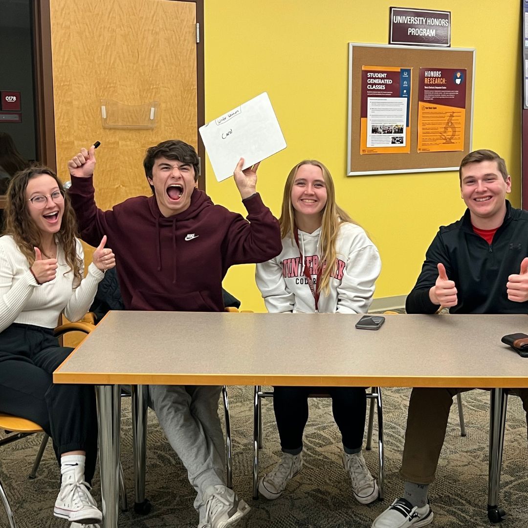 uhpsiuc's tweet photo. The Honors Assembly hosted the "Holiday Trivia Night" on Tuesday. Our students had a blast competing to win the glory of the ultimate holiday trivia winner. 

#proudtobeuhp #thisissiu #siu https://t.co/hUK92aNAVx