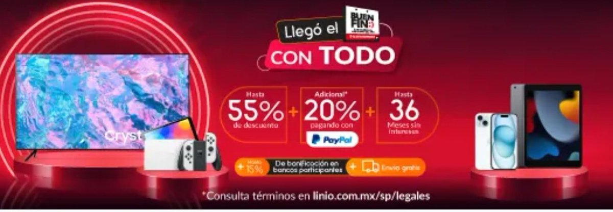 David7830684801's tweet photo. @LinioMexico no publiquen publicidad engañosa ya qué al pagar a través de Paypal con 20% no pasa la promoción a MSI, en su publicidad lo ponen como si fuera aplicable, en vez de poner + pongan la letra o, ojo @Profeco https://t.co/G4qRqkm9wT