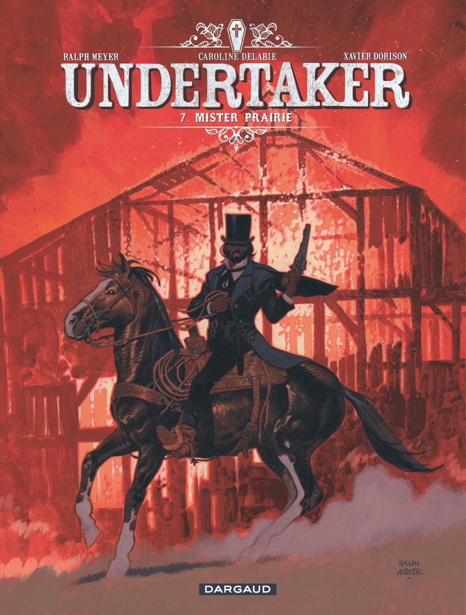 Sur fond de sujets sociétaux, #Undertaker7 nous offre un western bien à part, poisseux et clos, faisant écho aux âmes torturées d'un Abel Ferrara, où la colère du héros égaré fait face à l'étalage du mal. La suite va être longue à attendre <a href="/RalphMeyer_BD/">Undertaker</a> #Dorison <a href="/EditionsDargaud/">Editions Dargaud</a>