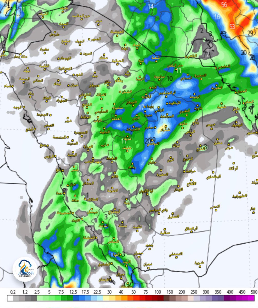 Rain911's tweet photo. توقعات الأمطار تبشر بالخير بإذن الله
على أغلب مناطق المملكة 
من يوم غداً السبت إلى يوم الثلاثاء القادم
في تحديث النموذج الأمريكي الآن https://t.co/HEgkYLDjhV