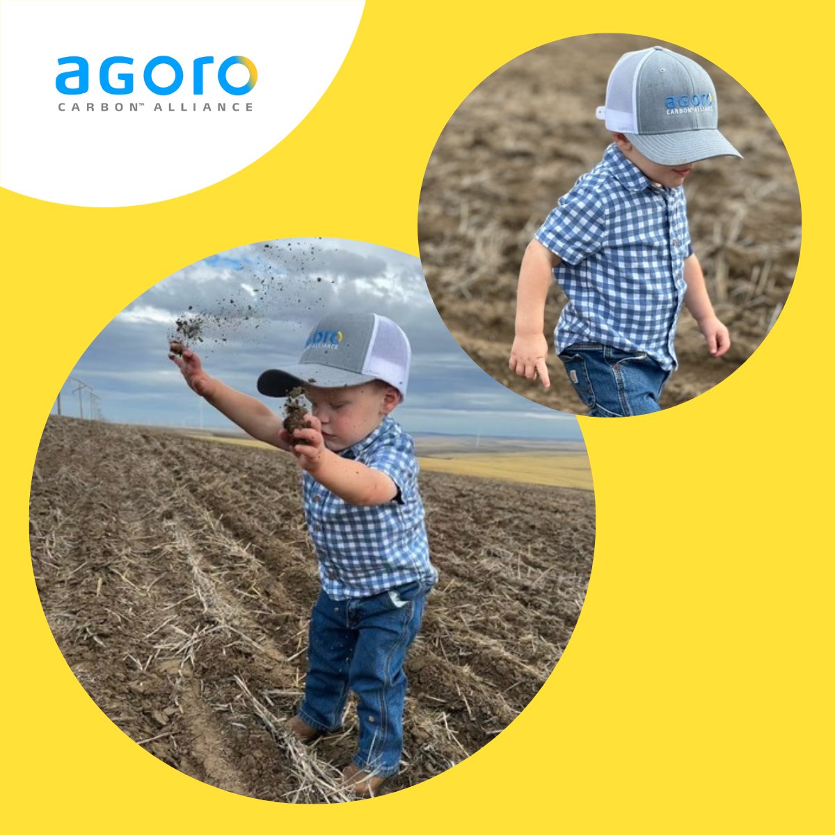 Have you met our youngest #agronomist here at #AgoroCarbon? He is Oregon-based, so extremely passionate that he flings soil when excited, and means business when it comes to helping our growers!