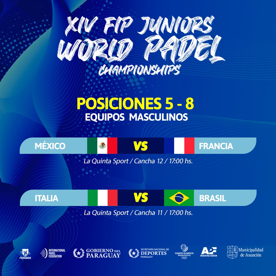 PadelJunior2023's tweet photo. En pocas horas conoceremos a los finalistas varones😎

Las emociones se intensifican en cada escenario deportivo🤯🤩🥳

Acercate a alentar a tu selección favorita🎊🎉

@feparpa_oficial🇵🇾
@padelfederacion🇪🇸
@Padel_APA🇦🇷
#Suecia🇸🇪

Mira los horarios🫡

#JWPCAsu2023 #PadelFIP #Pádel https://t.co/zXIjj6I9us