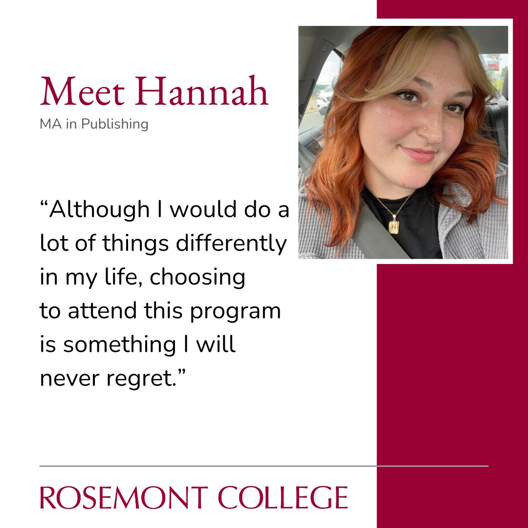 Meet our students! 

"I hit a bit of a rough patch in my personal life which led me to taking two incompletes. Everyone never once made me feel like less of a student. They were understanding and completely genuine...they met me on a human level first. I'll always remember this!"