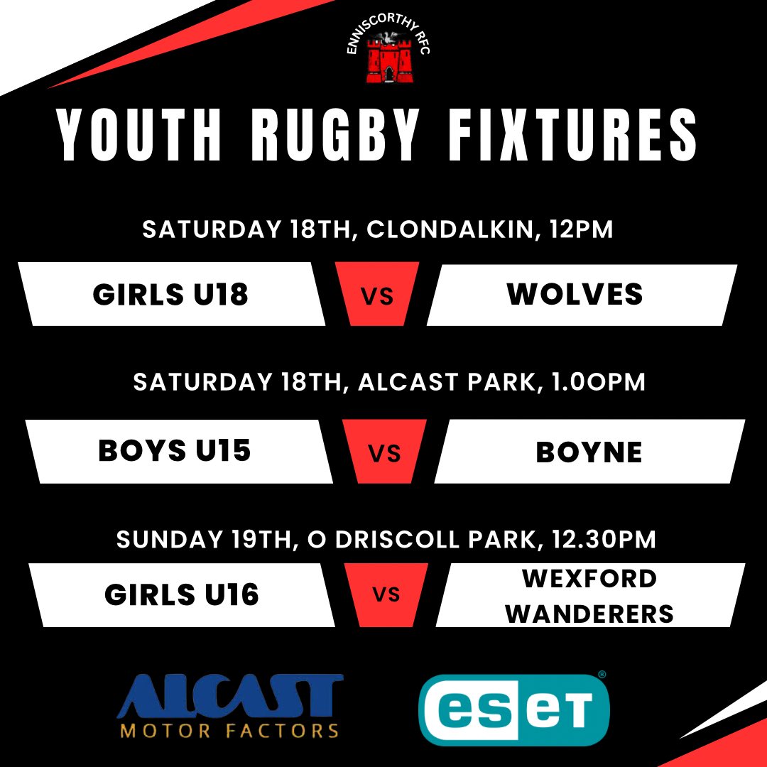 ScorthyRugby's tweet photo. Youth rugby for this weekend, best of luck 🏉
🔴⚪️⚫️ https://t.co/9LgjRgPNse