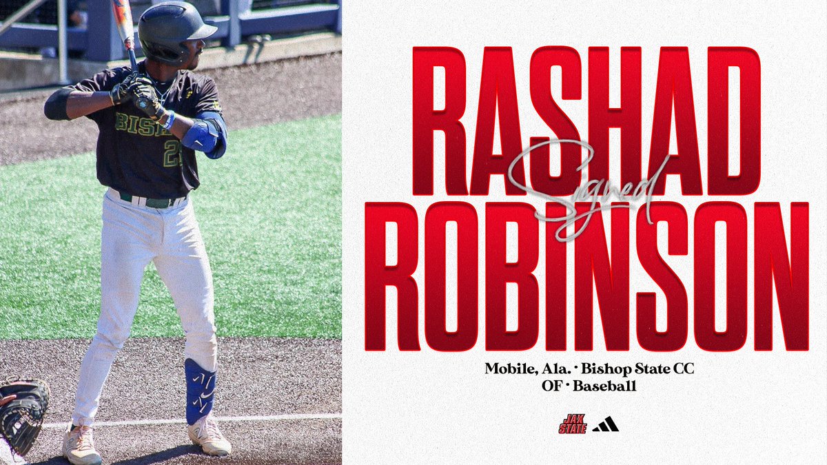 Rashad Robinson (<a href="/rashadrobinson/">Rashad Robinson</a>), a talented OF prospect will be joining the Gamecocks next season! Named as an ACCC All-South First Team selection out of Bishop State CC! Swiped 35 bases in 2023!

Bishop State CC ➡️ Jax State