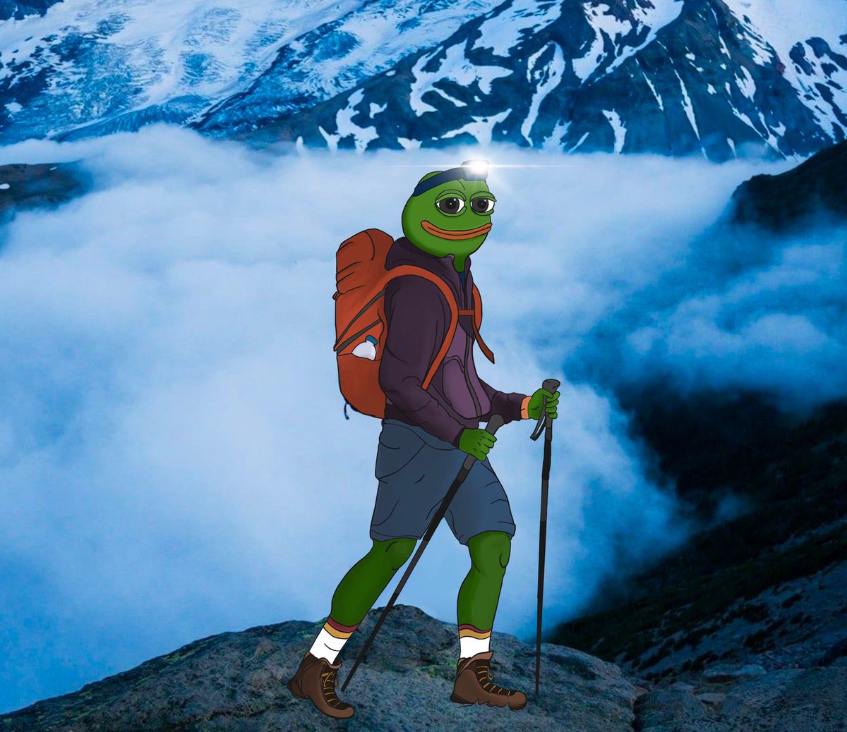 happy #NationalHikingDay from $PEPE 

reminder to get out in nature and find some peace away from your screens to stay grounded 🐸🌎🌲☀️🍁