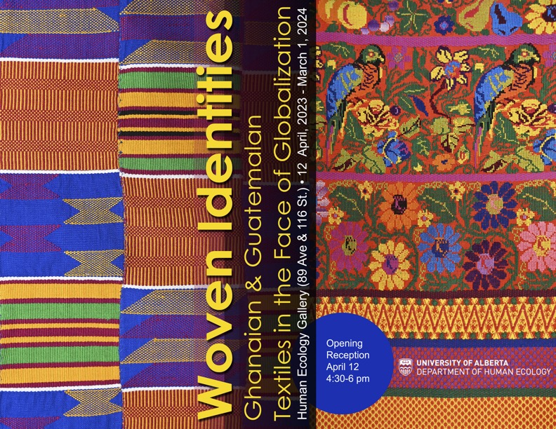 University of Alberta Museums (@ualbertamuseums) on Twitter photo Discover the new <a href="/UAlbertaHECOL/">UAlberta Human Ecology</a> exhibition "Woven Identities: Ghanaian and Guatemalan Textiles in the Face of Globalization"
Learn how the people of Ghana and Guatemala have long expressed themselves proudly through a similar medium: textiles.
Details: bit.ly/2wiUfqq🧵 Discover the new <a href="/UAlbertaHECOL/">UAlberta Human Ecology</a> exhibition "Woven Identities: Ghanaian and Guatemalan Textiles in the Face of Globalization"
Learn how the people of Ghana and Guatemala have long expressed themselves proudly through a similar medium: textiles.
Details: bit.ly/2wiUfqq🧵