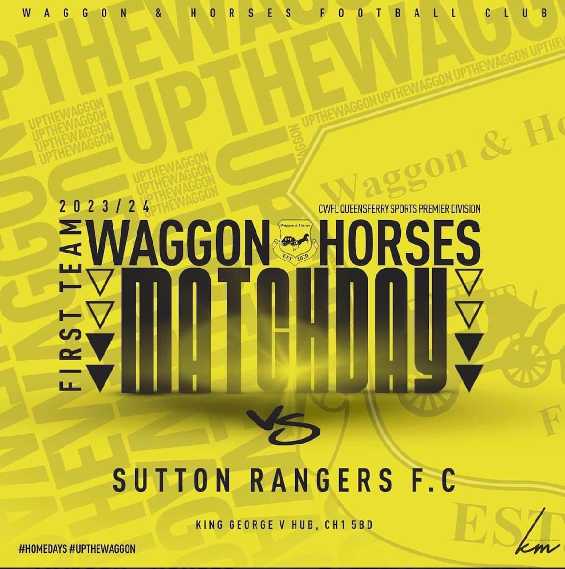 Waggon and Horses FC (@waggon_fc20) on Twitter photo ⚫️🟡CWFL PREM FIXTURE ⚫️🟡
Waggon & Horses FC vs <a href="/suttonrangers_/">Sutton Rangers</a>
🏟️- <a href="/KGVSportsHub/">King George V Community Sports Hub</a> , CH1 5BD
🗓️- 18/11/23
⏰- 1pm
Half way through the season, we welcome Sutton Rangers to the King George. All support is welcome.
#UPTHEWAGGON ⚫️🟡CWFL PREM FIXTURE ⚫️🟡
Waggon & Horses FC vs <a href="/suttonrangers_/">Sutton Rangers</a>
🏟️- <a href="/KGVSportsHub/">King George V Community Sports Hub</a> , CH1 5BD
🗓️- 18/11/23
⏰- 1pm
Half way through the season, we welcome Sutton Rangers to the King George. All support is welcome.
#UPTHEWAGGON