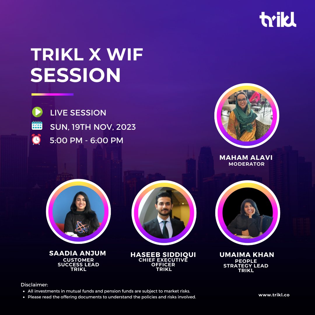 TriklTech's tweet photo. Trikl has partnered with the Women Investment Forum to bring you a session related to investing and mutual funds.

Registration link: https://t.co/UcIIaKtGPo
Group link: https://t.co/fnRSz2DJXQ

📅 Sunday, 19th November
⌚ 5:00 PM to 6:00 PM
🎥 Live Session on Google Meet https://t.co/1I58lYab6S