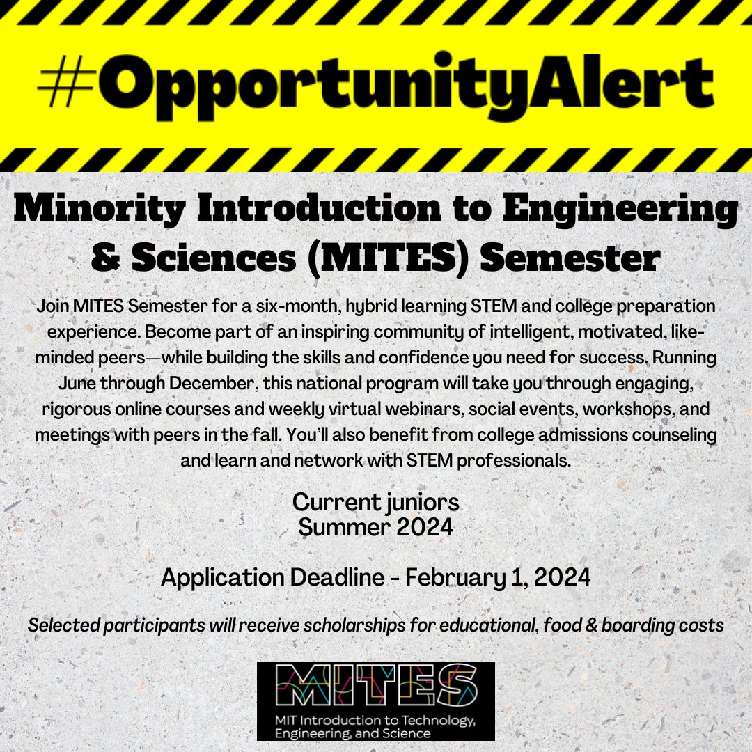 📣 #OpportunityAlert! <a href="/ColumbusAcademy/">Columbus Academy</a> juniors: check out <a href="/MITESatMIT/">MITES</a> Semester program - link in bio!