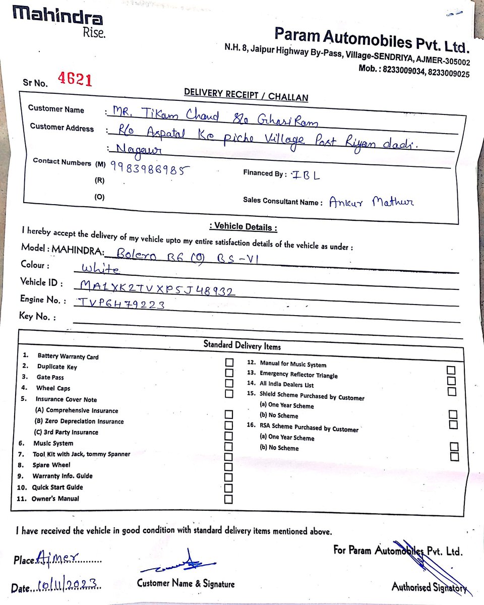 Respected <a href="/anandmahindra/">anand mahindra</a> ji, my new Bolero car running in 550 kilometers is now broken, I am not getting any help from your dealer.
Your general manager behavior is not good towards customers
@