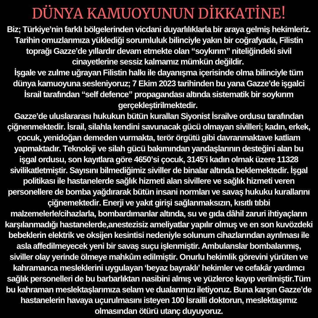 Zeynep🍉 (@zynpokmen) on Twitter photo Sn bakanım <a href="/drfahrettinkoca/">Dr. Fahrettin Koca</a> sizi Gazze’de yaşanan soykırıma karşı Türk doktorların sesine desteğe davet ediyoruz.
#doctorsstandwithpalestine Sn bakanım <a href="/drfahrettinkoca/">Dr. Fahrettin Koca</a> sizi Gazze’de yaşanan soykırıma karşı Türk doktorların sesine desteğe davet ediyoruz.
#doctorsstandwithpalestine
