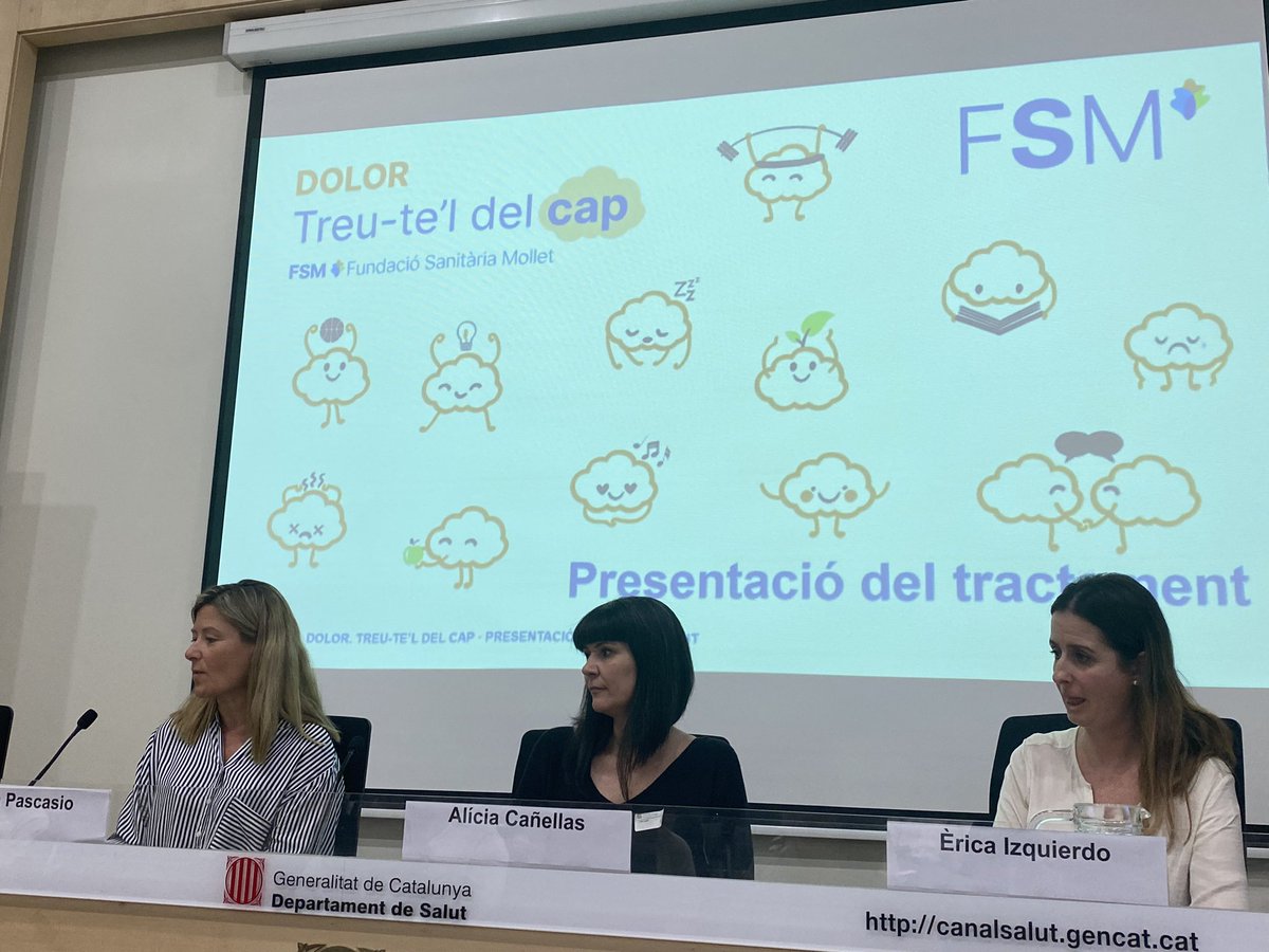 mireiavicente1's tweet photo. Compartim bones pràctiques a la VI Jornada de Promoció de la Salut de la Xarxa Hospitals i centres promotors de la salut de Catalunya #hphcatalunya amb el projecte “Dolor treute’l del cap”  Marta Pascasio @fsmhospital @salutcat @salutpublicabcn @MartaPascasioR #promociosalut https://t.co/dN0nV8ZCLj