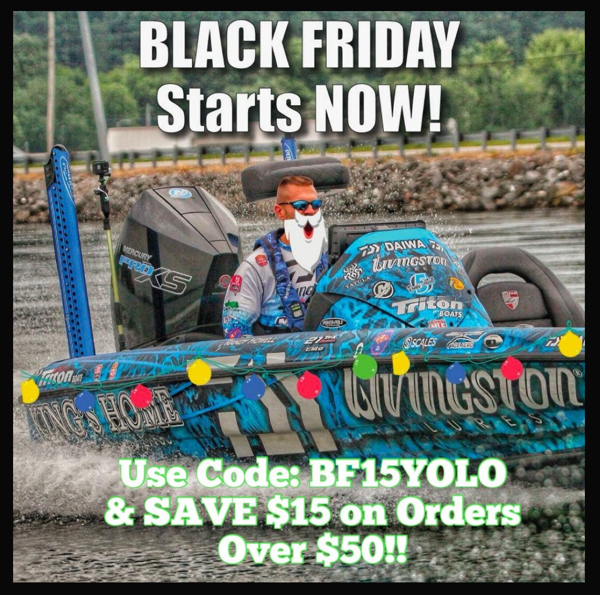 myyolotek's tweet photo. Black FRIDAY starts now! Visit our shop at https://t.co/DFI1a8MhzG and enjoy our deals/discounts 🤩 
Let’s Catch awesome Moments with YOLOtek 💚 
#YOLOtekPhotoBomb #AlwaysBeRecording #YOLOtek #Bass #Fishing https://t.co/XBMijPtiOD